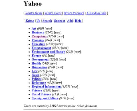 Yahoo Web 1994